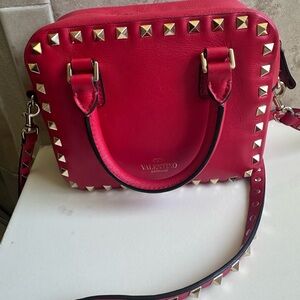 Valentino Garavani Red Studded Women's Bag